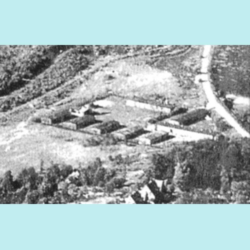 Zwangsarbeiterlager im Binsenthal im Jahr 1949, Neunkirchen, (c) Heimatkalender Spiesen-Elversberg für das Jahr 2008, S. 87.